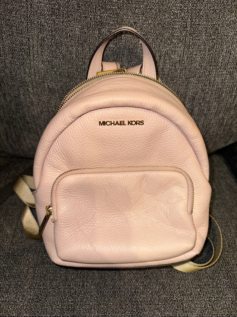 MICHAEL KORS Blush Pink Leather Mini Backpack